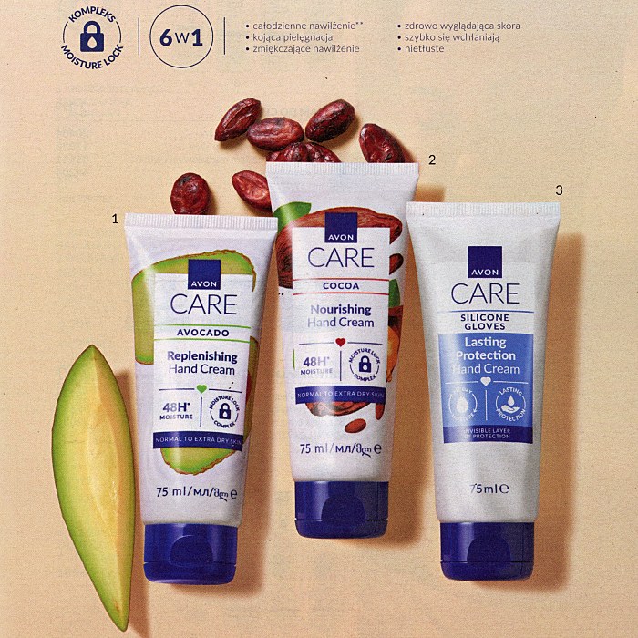 Kremy do rąk Avon Care